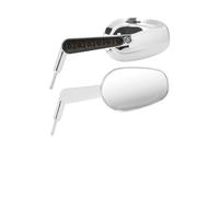 SPAMFAFGHQ For Harley For V-Rod For Muscle For VRSCF 2009-2017 For Softail For Touring For Dyna XL72 Motorcycle Rear View Mirrors LED Turn Signals Light Lamp(Silver-A)