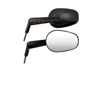 SPAMFAFGHQ For Harley For V-Rod For Muscle For VRSCF 2009-2017 For Softail For Touring For Dyna XL72 Motorcycle Rear View Mirrors LED Turn Signals Light Lamp(BLACK)