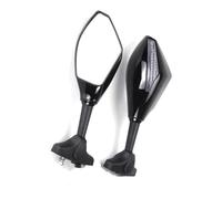 SPAMFAFGHQ For Hyosung GT125R/GT250R/GT650R/GT650S Motorcycle Racing Rearview Mirrors With Turn Signals LED(Carbon-Smoked)
