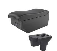 SPAMFAFGHQ For Hyundai For SOLARIS For Solaris 2 For Accent For Verna 2017 2018 2019 2020 2021 2022 2023 2024 Car Armrest Box(A2 Black line7 USB)