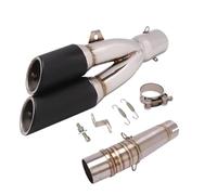 SPAMFAFGHQ For NC700 NC700X NC700S NC750 NC750X NC750S 2012-2023 Motorcycle Exhaust Escape Middle Link Pipe Double Holes Muffler(Style B)