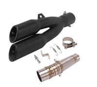 SPAMFAFGHQ For NC700 NC700X NC700S NC750 NC750X NC750S 2012-2023 Motorcycle Exhaust Escape Middle Link Pipe Double Holes Muffler(Style E)