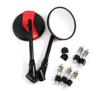 SPAMFAFGHQ For R1200GS S1000R F650GS K1200LT Universal Motorcycle 8mm/10mm Side Mirrors Rear View Mirrors(RED)