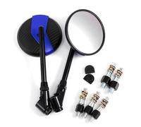 SPAMFAFGHQ For R1200GS S1000R F650GS K1200LT Universal Motorcycle 8mm/10mm Side Mirrors Rear View Mirrors(Blue)