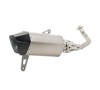 SPAMFAFGHQ For SYM For Husky ADV300 Carbon Fiber Stainless Steel Exhaust Connection Pipe Modification Full System Accessories