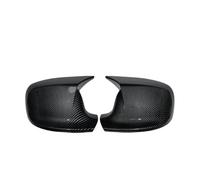 SPAMFAFGHQ For X1 E84 X3 F25 2010 2011 2012 2013 Pre-LCI Smooth Black Car Rearview Mirror Cover Side Wing(Carbon Look)