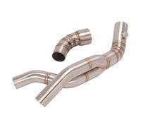 SPAMFAFGHQ For Y&amaha R1 YZF-R1 2007 2008 Motorcycle Middle Exhaust Pipe Slip On Muffler Header Collector Stainless Steel Modified Accessories