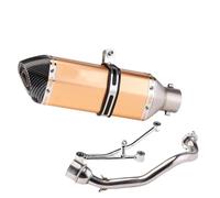 SPAMFAFGHQ For Y&amaha RS100 Motorcycle Exhaust Pipe Full System Front Link Pipe Stainless Steel Modification accessories(Style C)