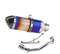 SPAMFAFGHQ For Y&amaha RS100 Motorcycle Exhaust Pipe Full System Front Link Pipe Stainless Steel Modification accessories(Style G)