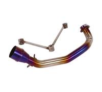 SPAMFAFGHQ For Y&amaha YZF BWS 125 125CC For ZUMA 125 2002-2017 Full System Motorcycle Exhaust Escape Moto Stainless Steel Front Link Pipe(Blue)