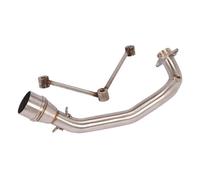 SPAMFAFGHQ For Y&amaha YZF BWS 125 125CC For ZUMA 125 2002-2017 Full System Motorcycle Exhaust Escape Moto Stainless Steel Front Link Pipe(Silver)