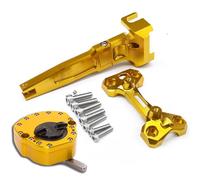 SPAMFAFGHQ For Yamaha For Tracer 900 9 GT 9GT 2015-2019 2020 2021 2022 Motorcycle Aluminum Steering Damper Bracket Mounting Set Accessories(Gold)
