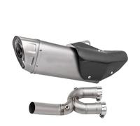 SPAMFAFGHQ For YZF-R1 R1 2015 2016 2017 2018 2019 2020 2021 2022 Motorcycle Exhaust Muffle Middle Link Pipe Middle Section Exhaust System(Style F 480MM)