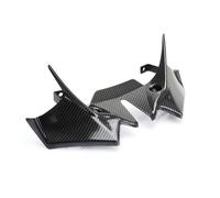 SPAMFAFGHQ Motorcycle Accessories Front Spoiler Fairing Winglet Aerodynamic Wing Cover Trim For Kawasaki Z650 2021 2022 2023 2024(Carbon fiber)