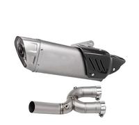 SPAMFAFGHQ Motorcycle Exhaust Muffle Middle Link Pipe Middle Section Exhaust System For YZF-R1 R1 2015 2016 2017 2018 2019 2020 2021 2022(Style D 480MM)