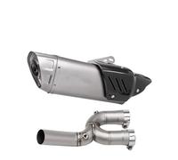 SPAMFAFGHQ Motorcycle Exhaust Muffle Middle Link Pipe Middle Section Exhaust System For YZF-R1 R1 2015 2016 2017 2018 2019 2020 2021 2022(Style C 430MM)