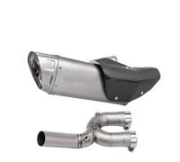 SPAMFAFGHQ Motorcycle Exhaust Muffle Middle Link Pipe Middle Section Exhaust System For YZF-R1 R1 2015 2016 2017 2018 2019 2020 2021 2022(Style E 430MM)