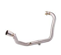 SPAMFAFGHQ Motorcycle Exhaust Muffler Escape Front Tube Middle Link Pipe For SUZUKI For GIXXER 250 SF250 Stainless Steel Modified Accessories(Silver)