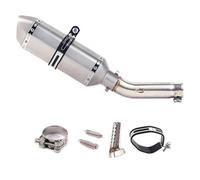 SPAMFAFGHQ Motorcycle Exhaust Muffler Middle Link Pipe Modified Accessories Slip On For VTEC CB400 CB 400 N SF For Super Four(Style B)