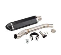 SPAMFAFGHQ Motorcycle Exhaust Muffler Silencer Middle Link Pipe Slip On Escape Moto For Suzuki DRZ400 DRZ400S DRZ400SM DRZ400E(Style A)