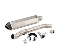 SPAMFAFGHQ Motorcycle Exhaust Muffler Silencer Middle Link Pipe Slip On Escape Moto For Suzuki DRZ400 DRZ400S DRZ400SM DRZ400E(Style B)