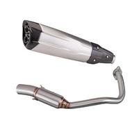 SPAMFAFGHQ Motorcycle Exhaust Pipe Muffler Modified Accessory Middle Tube Link Pipe Complete Exhaust Silencer For Forza300 2018 2019 2020(Style A)