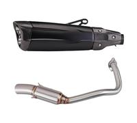 SPAMFAFGHQ Motorcycle Exhaust Pipe Muffler Modified Accessory Middle Tube Link Pipe Complete Exhaust Silencer For Forza300 2018 2019 2020(Style D)