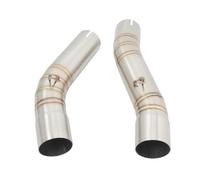SPAMFAFGHQ Motorcycle Exhaust System Escape Connecting 50.8mm Middle Link Pipe Slip On For Y&amaha YZF R1 YZF-R1 MT-10 MT 10 R1M 2007 2008