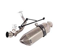 SPAMFAFGHQ Motorcycle Exhaust System Muffler Baffle Front Connection Link Pipe Stainless Steel For Y&amaha GY6 125cc 150cc(Style E)