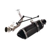 SPAMFAFGHQ Motorcycle Exhaust System Muffler Baffle Front Connection Link Pipe Stainless Steel For Y&amaha GY6 125cc 150cc(Style G)