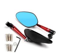 SPAMFAFGHQ Motorcycle Side Mirror Rearview Mirror For Aprilia For Tuono For Mana For Dorsoduro For Shiver For Pegaso/SXV For Scarabeo For Sportcity / SR50R(RED)