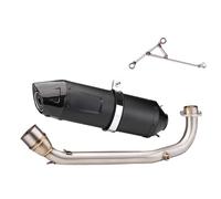 SPAMFAFGHQ Semi-blue Slip On Motorcycle Exhaust Link Pipe Exhaust System Upgrade Kit For HUSKY ADV 150 Modified Accessories(Style F)