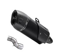 SPAMFAFGHQ Slip On For B&MW R1200GS R1200 GS For Adventure ADV Motorcycle Exhaust System Modified With Cover Double Hole Muffler Middle Pipe(Style E)