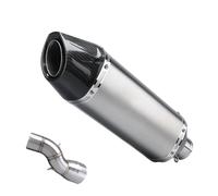 SPAMFAFGHQ Slip On For B&MW R1200GS R1200 GS For Adventure ADV Motorcycle Exhaust System Modified With Cover Double Hole Muffler Middle Pipe(Style B)