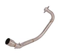 SPAMFAFGHQ Slip On For CFmoto ST125 Motorcycle Exhaust Escape Modified Systems Connect Stainless Steel Front Middle Link Pipe 51MM Muffler