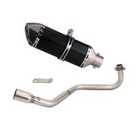 SPAMFAFGHQ Slip On For MSX125 Msx 125 Motorcycle Full Exhaust System 51MM Escape Moto Muffler With Stainless Front Link Pipe Accessories(Style A)