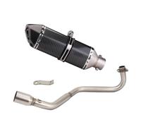 SPAMFAFGHQ Slip On For MSX125 Msx 125 Motorcycle Full Exhaust System 51MM Escape Moto Muffler With Stainless Front Link Pipe Accessories(Style B)