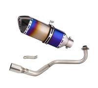 SPAMFAFGHQ Slip On For MSX125 Msx 125 Motorcycle Full Exhaust System 51MM Escape Moto Muffler With Stainless Front Link Pipe Accessories(Style D)