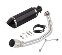 SPAMFAFGHQ Slip On For Y&amaha BWS 125 For ZUMA 125 2002-2017 Motorcycle Exhaust Escape Full Systems Front Middle Link Pipe Connection Muffler(Style F)