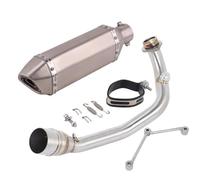 SPAMFAFGHQ Slip On For Y&amaha BWS 125 For ZUMA 125 2002-2017 Motorcycle Exhaust Escape Full Systems Front Middle Link Pipe Connection Muffler(Style G)