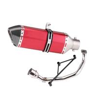 SPAMFAFGHQ Slip-on For Y&amaha GY6 Motorcycle Exhaust System Muffler Baffle Front Connection Link Pipe Stainless Steel Modified Accessories(Style C)