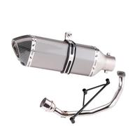 SPAMFAFGHQ Slip-on For Y&amaha GY6 Motorcycle Exhaust System Muffler Baffle Front Connection Link Pipe Stainless Steel Modified Accessories(Style E)
