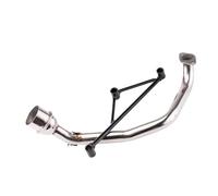 SPAMFAFGHQ Slip-on For Y&amaha GY6 Motorcycle Exhaust System Muffler Baffle Front Connection Link Pipe Stainless Steel Modified Accessories(Style A)