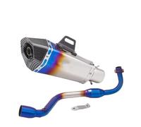 SPAMFAFGHQ Slip On Motorcycle Exhaust Muffler Contact Middle Middle Pipe For Grom M3 MSX 125 MSX125 2013 2014 2015 2016 2017 2018 2019(Style l)