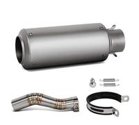 SPAMFAFGHQ Sport Racing Exhaust Slip On Line Motorcycle Middle Link Pipe With Project Muffler For CBR250RR CBR250 RR 2017-2022 2023 2024(Style A)