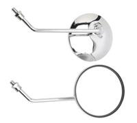 SPAMFAFGHQ Universal 10mm Motorcycle Rearview Mirrors Scooter Chrome Round Side Mirror For Suzuki GN 125