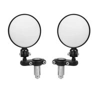 SPAMFAFGHQ Universal 7/8" 22mm Round Motorcycle Mirrors Handlebar Wing Foldable Mirrors Aluminum Handle Bar End Rearview Side Mirror