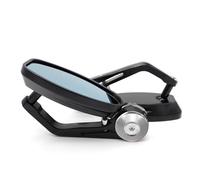 SPAMFAFGHQ Universal 7/8'' Motorcycle Bar End Side Rearview Mirror Bike Handlebar Rear View Mirrors For Keeway RKF 125 150 RKF 125cc RKF 150cc(Silver)