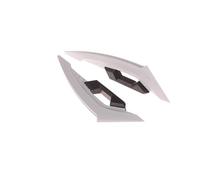 SPAMFAFGHQ Universal Accessories Motorcycle Side Spoilers Dynamic Wing Front Fairing Winglets 1pair Sticker Aerodynamic Scooters Winglet(Grey)