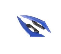 SPAMFAFGHQ Universal Accessories Motorcycle Side Spoilers Dynamic Wing Front Fairing Winglets 1pair Sticker Aerodynamic Scooters Winglet(Blue)